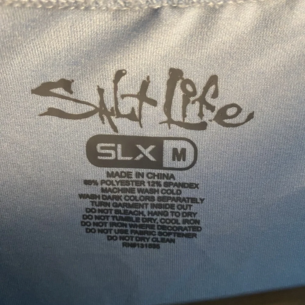 Salt Life Mens Medium SLX T-Shirt Blue
